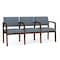 Lesro Lenox 3 Seat Tandem Seating W/ Arms, 65 in W 26 in L 31.5 in H LW3103 - alternate 1